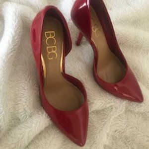 BCBG Red Patent Stilettos 7 1/2 B